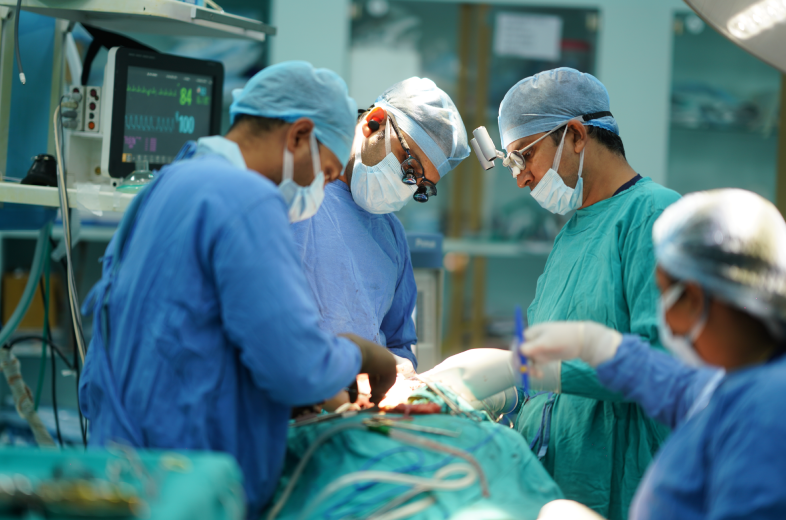 doctors performing operation